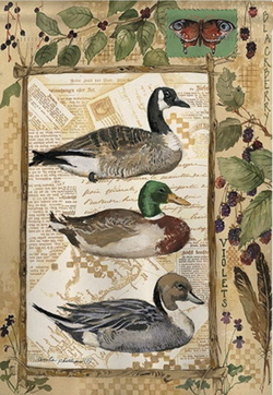 Ducks and Geese House Flag