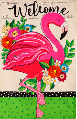 Floral Flamingo Welcome HF