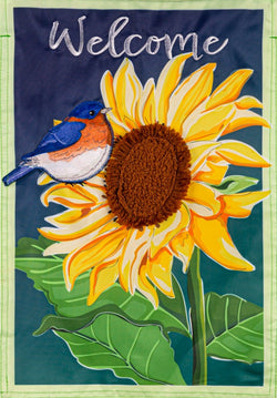 Bluebird and Sunflower