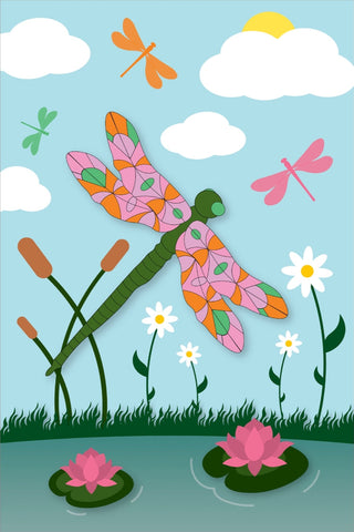 Dragonflies Over Pond GF