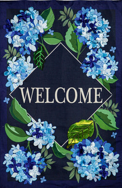 Hydrangea Welcome Estate Flag