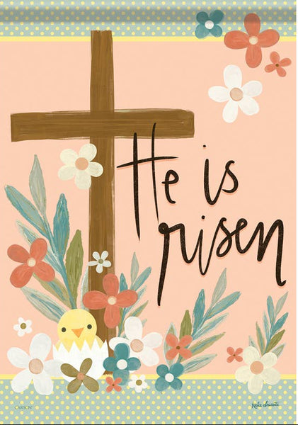 "Floral Easter Cross" Dura Soft™ Garden Flag