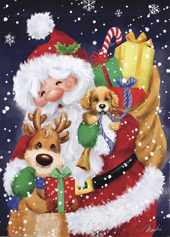 Santa, Reindeer and Puppy GF