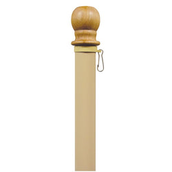 Wood 5 ft Display Pole-Rot. Tube