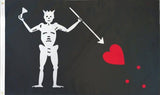 Edward Teach Pirate Flag 3x5ft Poly