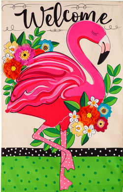 Floral Flamingo Welcome GF