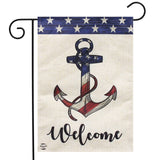 American Anchor Burlap Garden Flag