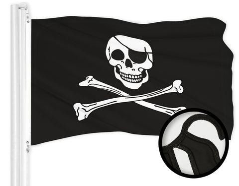 G128 Pirate Jolly Roger Bones 3'x5'