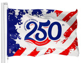 USA 250th Anniversary Red Stripes Flag