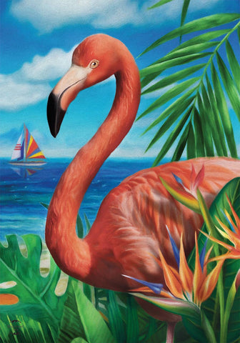 Flamingo Paradise House Flag