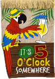 It's 5 O'Clock Burlap Garden Flag