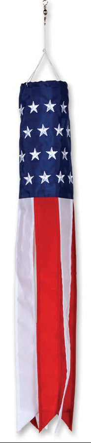 Patriotic Embroidered Stars Windsock - 18 in.