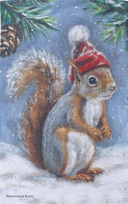 Winter Squirrel Garden Flag