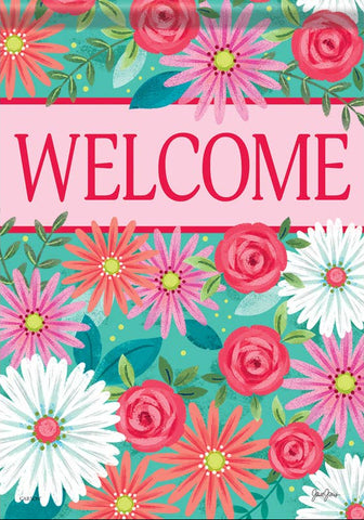 "Teal Blossom" Dura Soft™ Large Flag