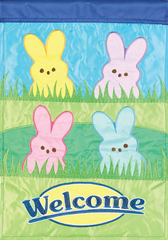 Flag Welcome Bunnies Polyester 29x42