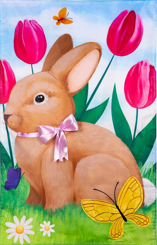 Tulips and Bunny Friend - Islander Flags of Kitty Hawk, Inc.