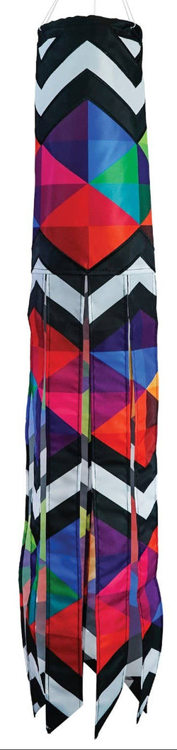 Geometric Black & White 40" Illusion Windsock