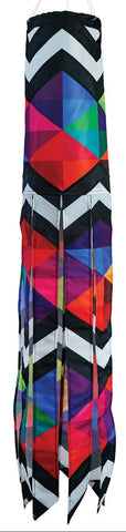 Geometric Black & White 40" Illusion Windsock