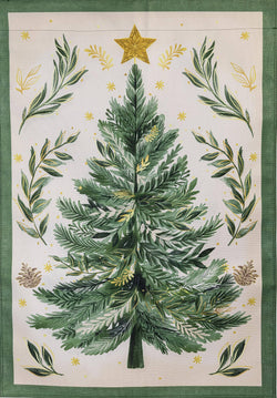 Christmas Tree With Acorn Burlap HF