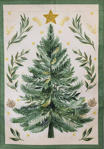 Christmas Tree With Acorn Burlap HF