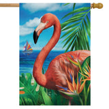 Flamingo Paradise House Flag