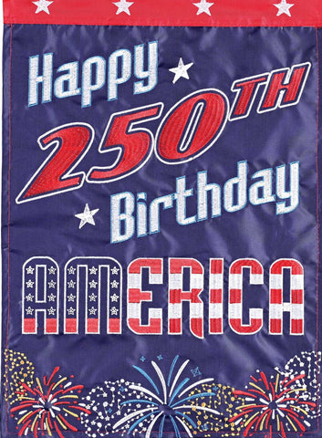 Flag Happy 250 Birthday America 13X18