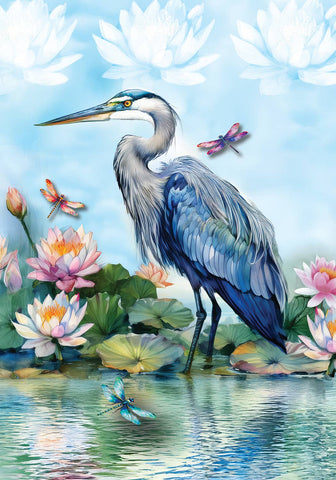 Heron and Lilies HF