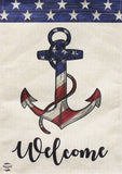 Amercian Anchor Burlap House Flag