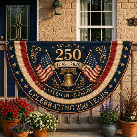 USA 250th Liberty Fence Flag 24" x 48"