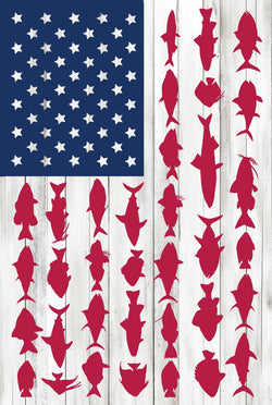 USA Fish Garden Flag