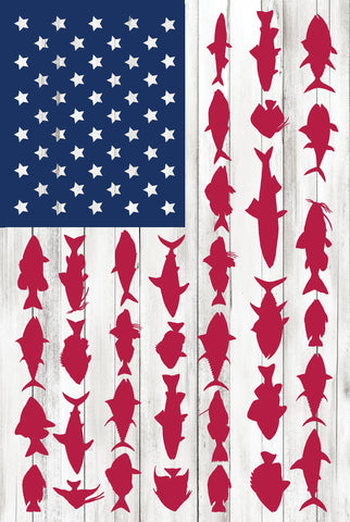 USA Fish Garden Flag