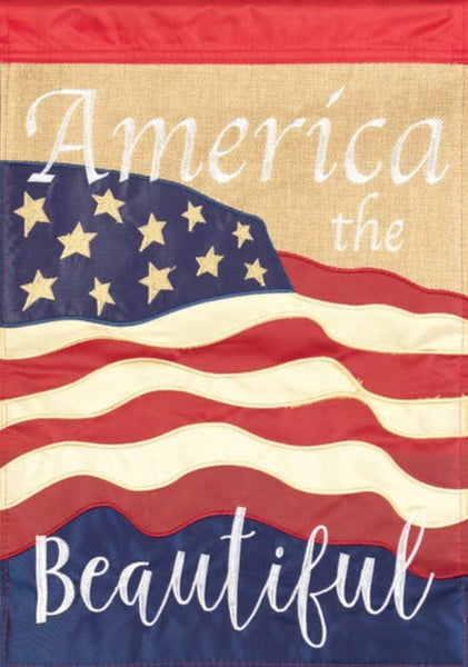 American the Beautiful House Flag