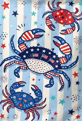 Patriotic Crab Garden Flag