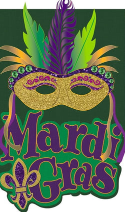 Mardi Gras Mask House Flag