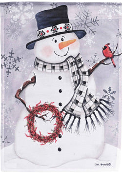 Snowman with Berry Wreath