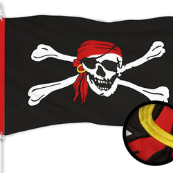 G128 Pirate Red Scarf 3'x5'