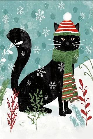 Black Cat in Snow GF