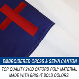 Christian Embroidered Flag 3x5ft