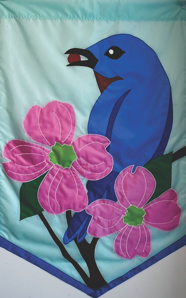 Bluebird and Dogwood Blossoms