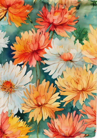 Chrysanthemums in Watercolor HF