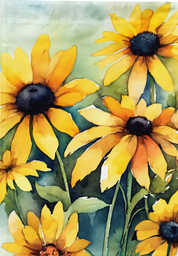 Black-Eyed Susans in Watercolor HF