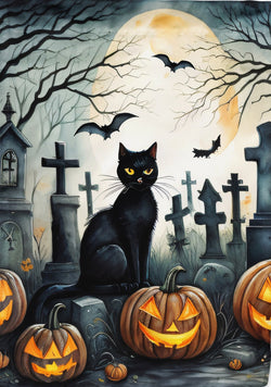 Black Cat Spooky Halloween