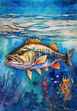 Striped Bass House Flag