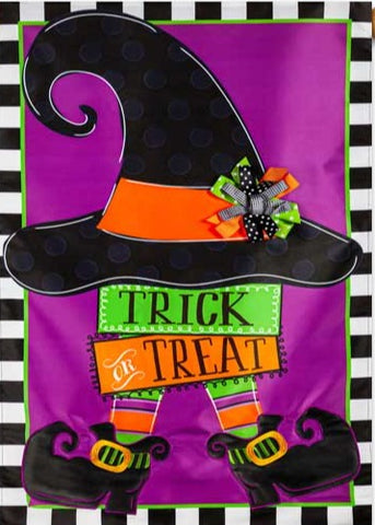 Trick or Treat Witch House Flag