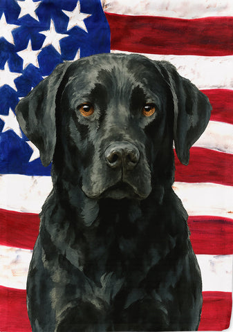 Black Lab American Flag HF