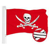 Pirate Flag Swords Red Emb 12"x18"