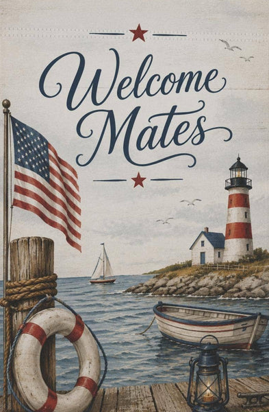 Welcome Mates House Flag