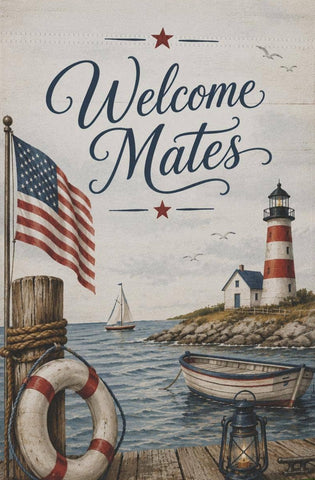 Welcome Mates House Flag