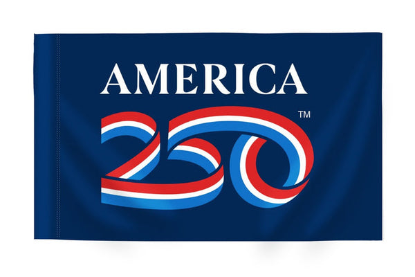America 250th Blue Flag 3'x5' with Pole Hem