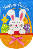 Basket Bunny Burlap House Flag